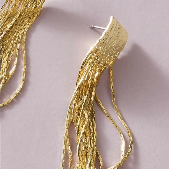 Jewelry - Gold Tassel Earrings NWT ✨